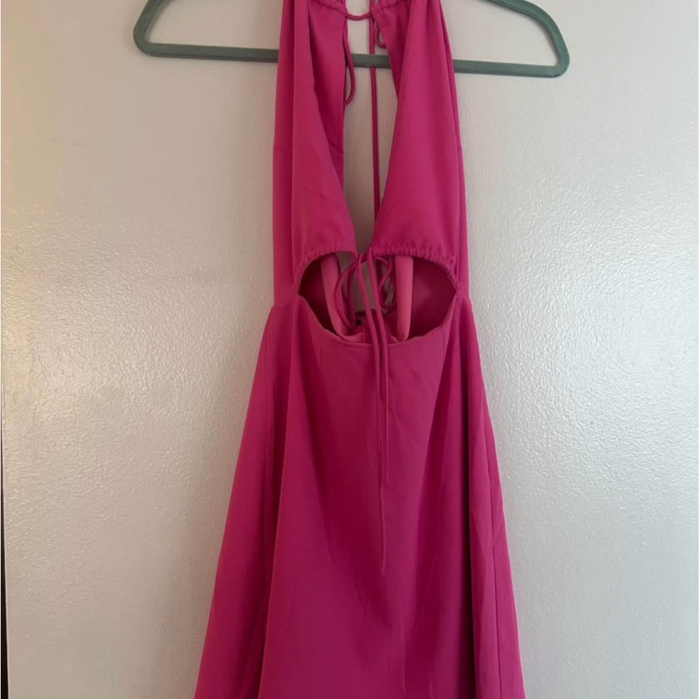 Pitaya Pink Halter Mini Dress